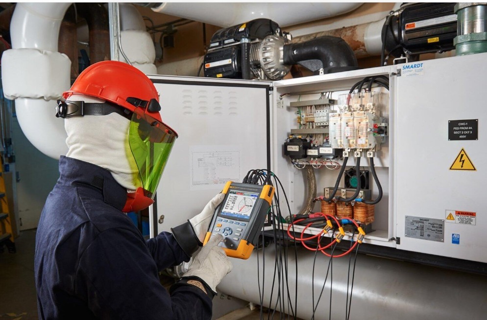 Industrial energy audit company in India inspecting factory electrical equipment